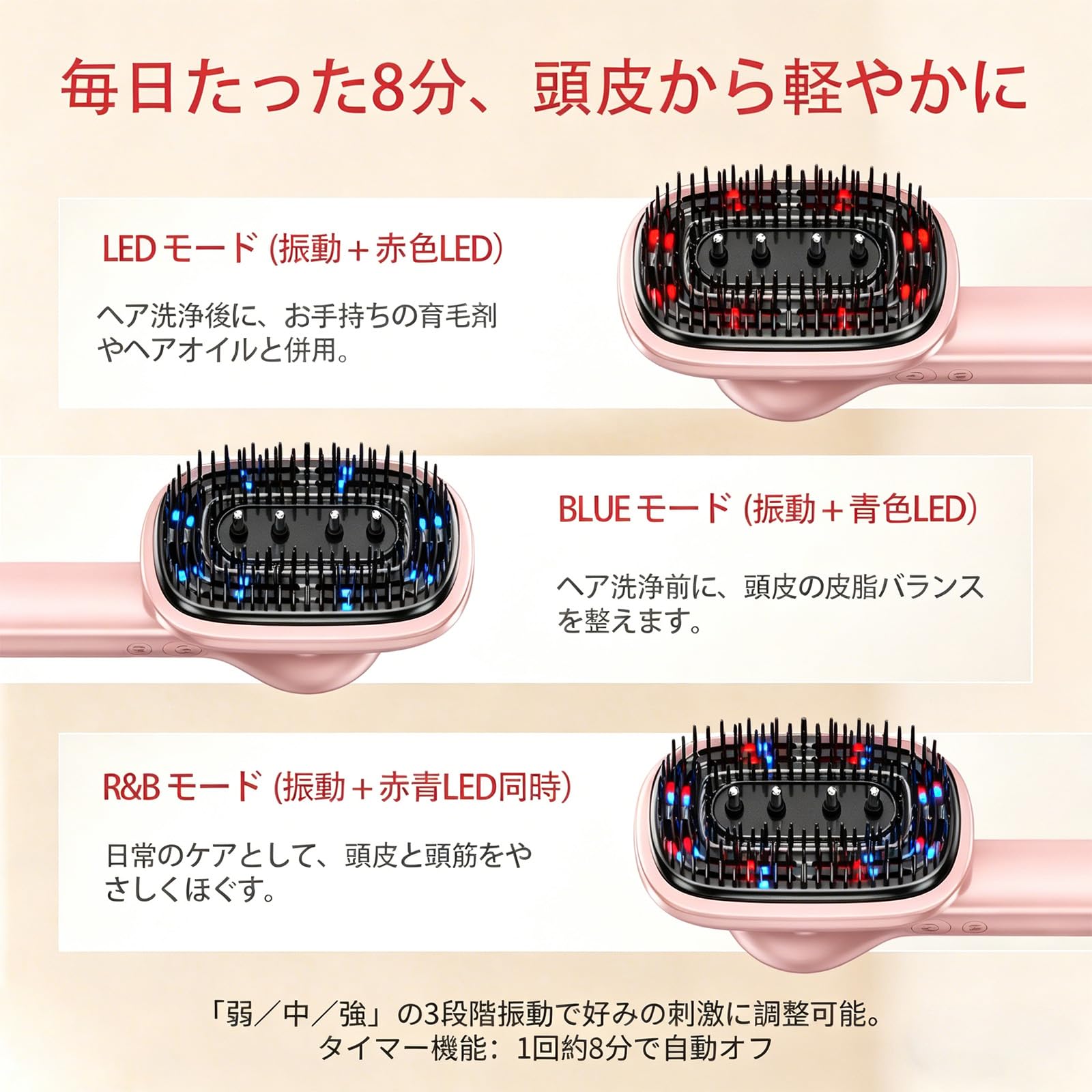 Amazon.co.jp: ANLAN スカルプリフレブラシ 電動頭皮ブラシ ヘアブラシ