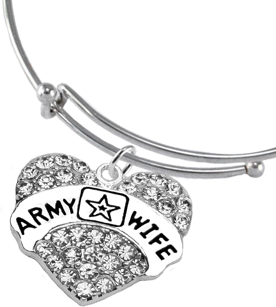 Cardinali Jewelry The Army Mom Hypoallergenic Adjustable Bracelet, Safe-Nickel, Lead, Cadmium Free