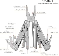 Vista 2 de POXIMO Multiherramienta 17 en 1, regalos para hombres, papá, él, alicates multiherramientas, kits de herramientas EDC, rellenos de calcetines