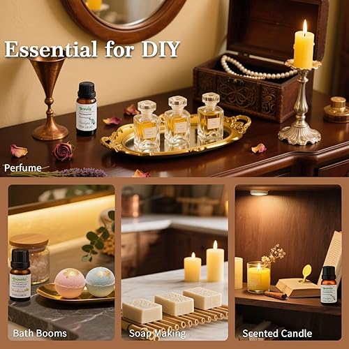 Miniatura 4 de Juego de aceites esenciales, caja de regalo de madera de acacia, mejora, energiza, refresca, los 8 mejores aceites de aromaterapia para difusor,