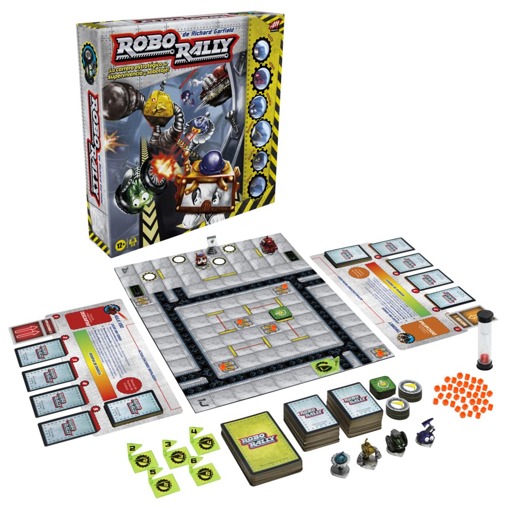 Hasbro Gaming Avalon Hill Robo Rally - Gioco Da Tavolo Strategico Di Corse Di Robot Per 2-6 Giocatori, Dai 12 Anni