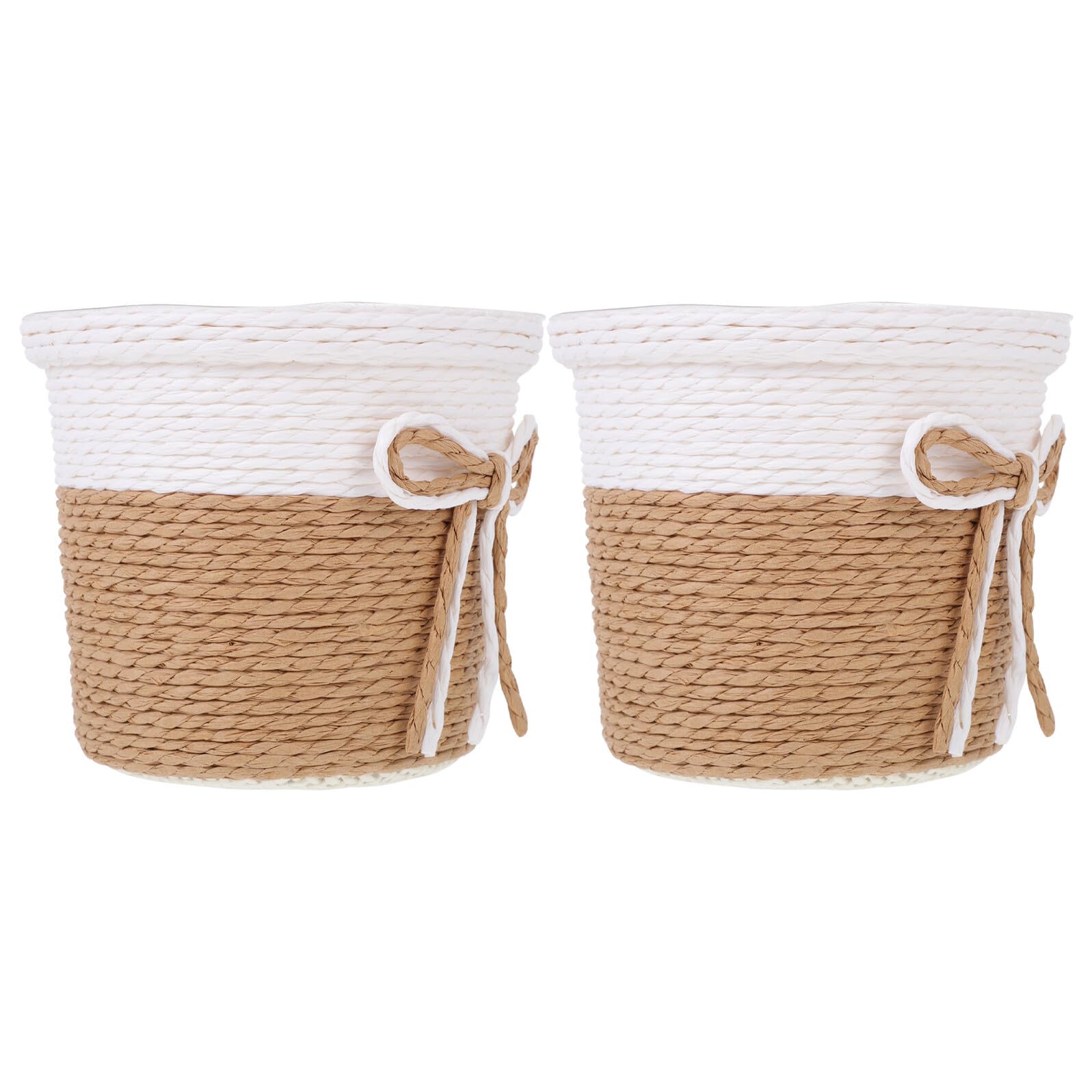 Paniers tissés en corde de papier VALICLUD étanches lot de 2 pour cactus