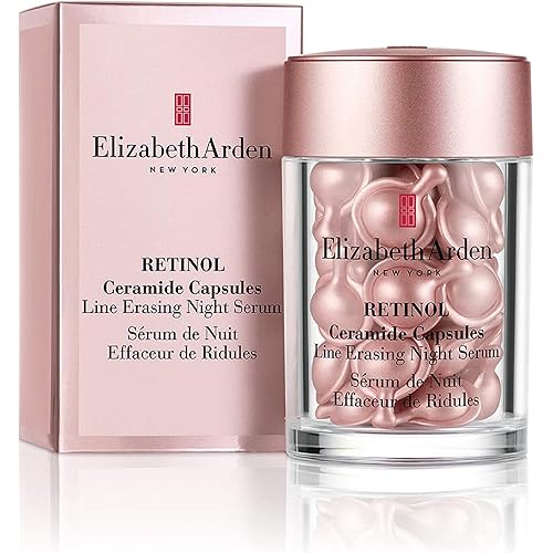 Elizabeth Arden Retinol Ceramide Capsules & Retinol + HPR Cream; Nighttime Skin Care, Fine Line and Wrinkle Erasing Face Serum, Rapid Skin Renewing Water Cream