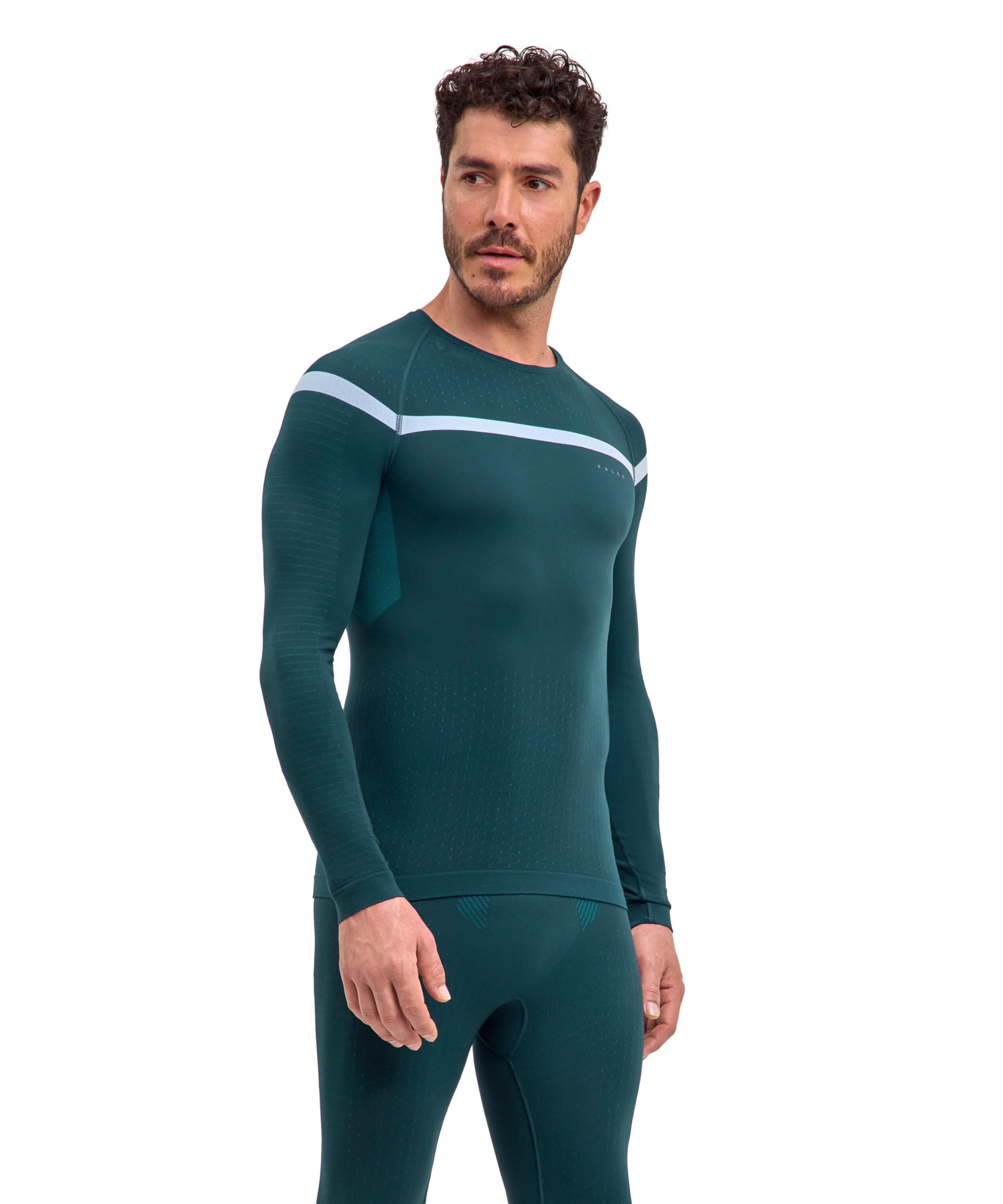 Falke Warm Trend Round Neck M L/S Sh Filo Funzionale Asciugatura Rapida Maglie Termiche Uomo (Pacco da 1)