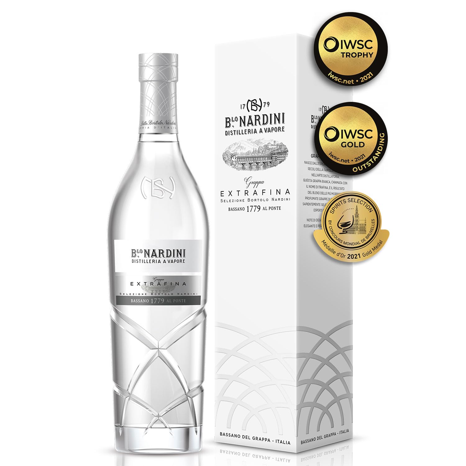 Nardini Grappa EXTRAFINA 42% Vol. 0,7l in Giftbox