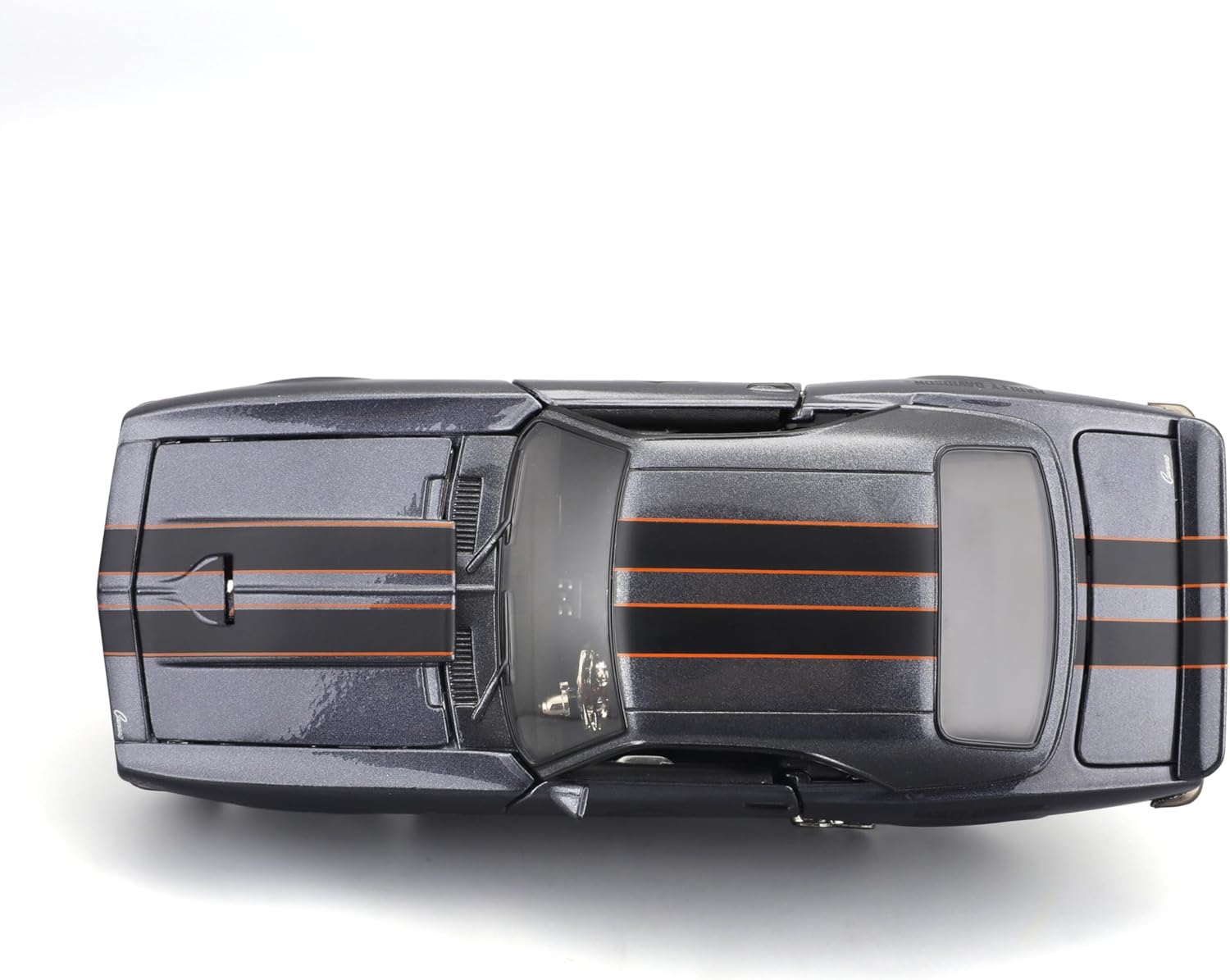 Maisto 1968 Chevrolet Camaro Z/28 Dark Gray Metallic with Black and Orange Stripes Harley Davidson H-D Custom 1/24 Diecast Model Car