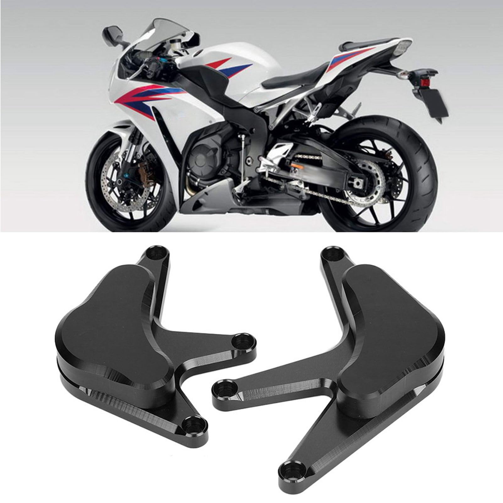 EMUKOEP Aluminium-Motorgehäuseschieber für CBR1000RR (Schwarz)