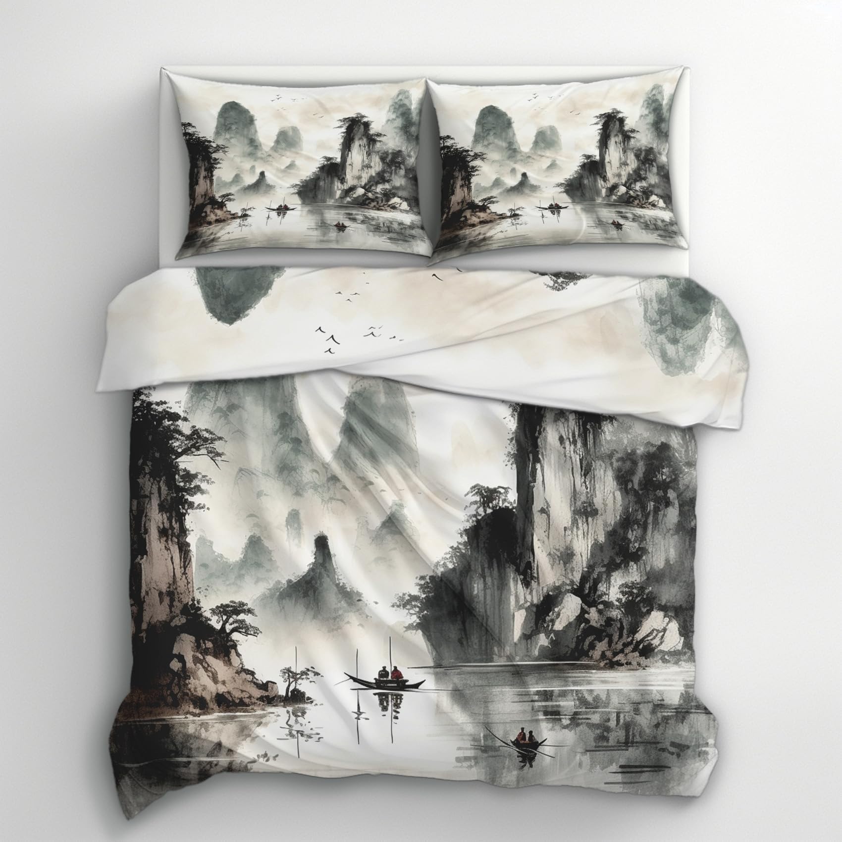 Housse de couette 220x240 paysage zippée pour en finir avec la couette qui glisse