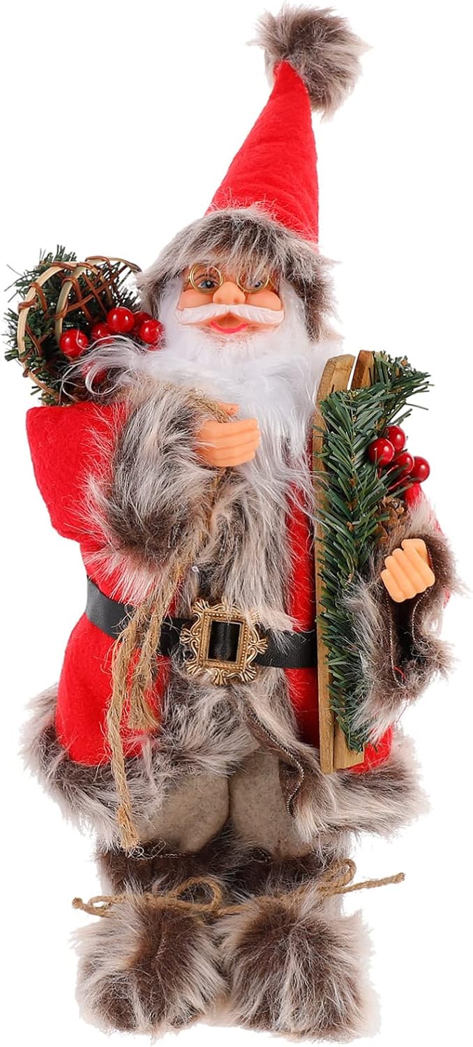 Christmas Decoration Santa Clause Ornament Figurine for Red Santa Doll for Festive Window Displays and Holiday Decor