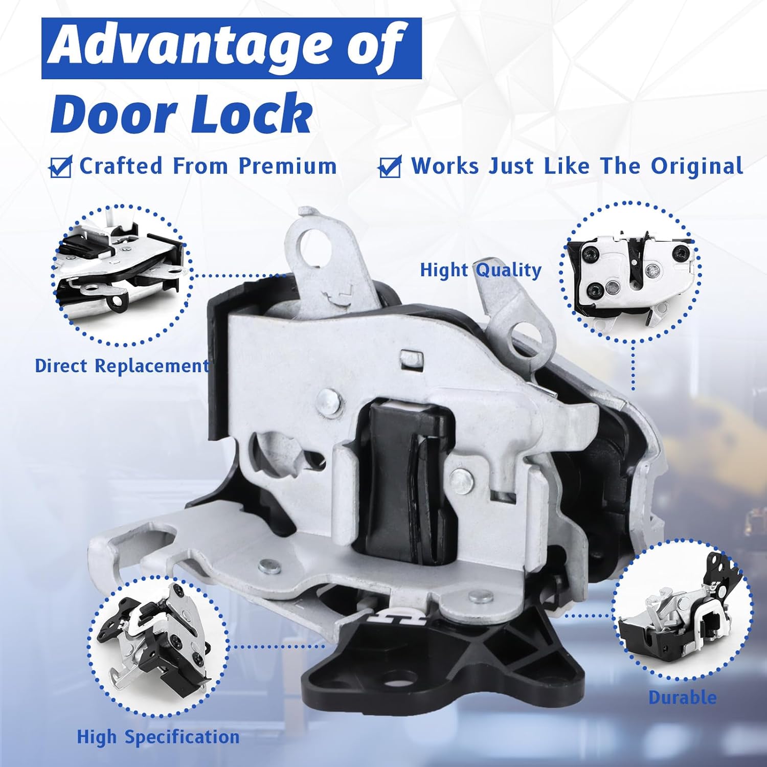 Door Lock Actuator Front Left Driver Side Compatible with 2010-2017 Ford Expedition F250 F350 F450 Super Duty Lincoln Navigator, Door Latch Replacement CL3A1521813CB 8L3Z1521813D