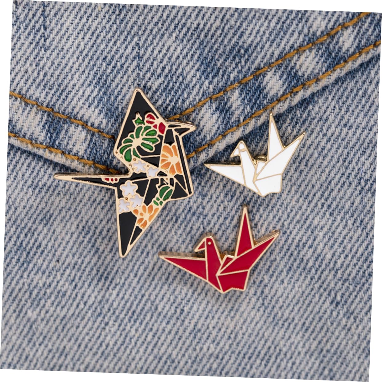 Jewelry 3pcs broschen Strassbroschen Anzeige Braut Antikdekor Japanische Damen Schmetterling Emaille Pin für Frauen Miss Persönlichkeitsabzeichen verpassen Jewelry
