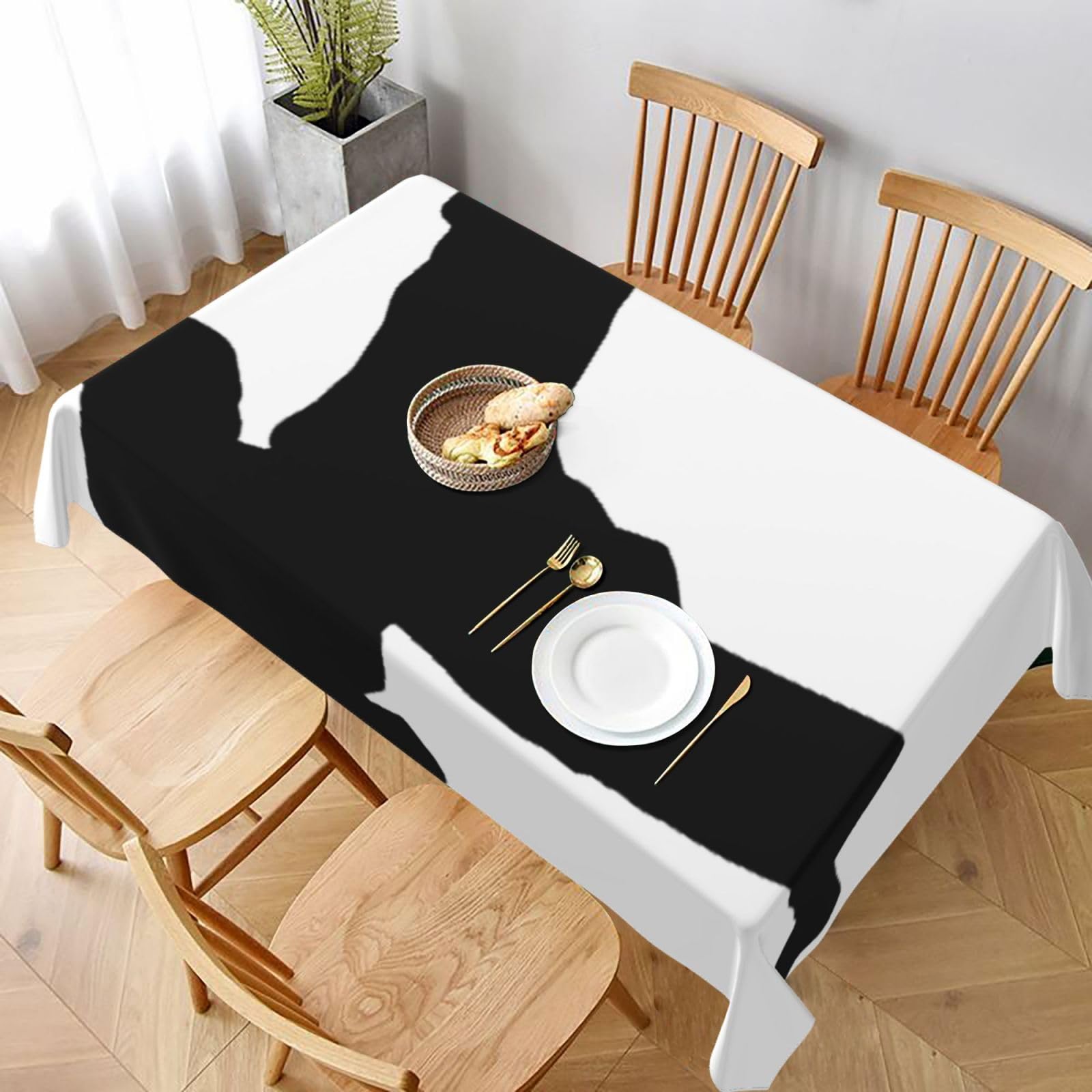 BNVSADC Karate Printed Rectangle Tablecloth 228x152 CM, Water Resistant Polyester Table Cloth Decorative Fabric Table Covers for Kitchen Dining Table Parties Camping