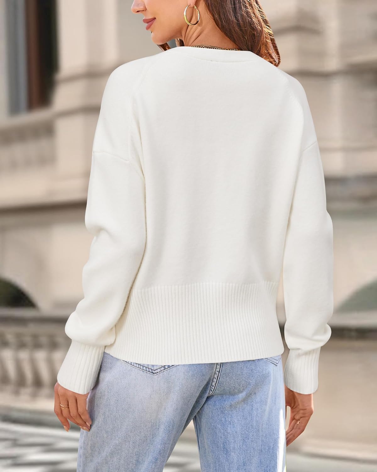 Newshows Women's Wool Blend Cardigan Sweaters 2026 Spring Fashion Lightweight Button Down V Neck Business Outfits - Image 6