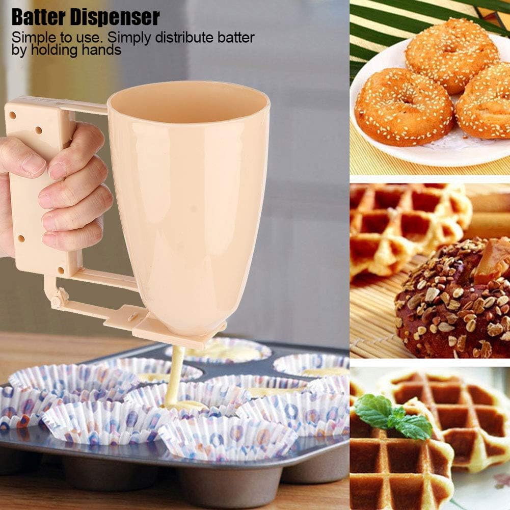 Pancake Batter Dispenser,Batter Separator Cupcakes Pancakes Cookie Cake Waffles Manual Batter Dispenser Cookie Cake Waffles Separator Pancake Cup Mix Maker Handheld Kitchen Baking Tool - Image 4