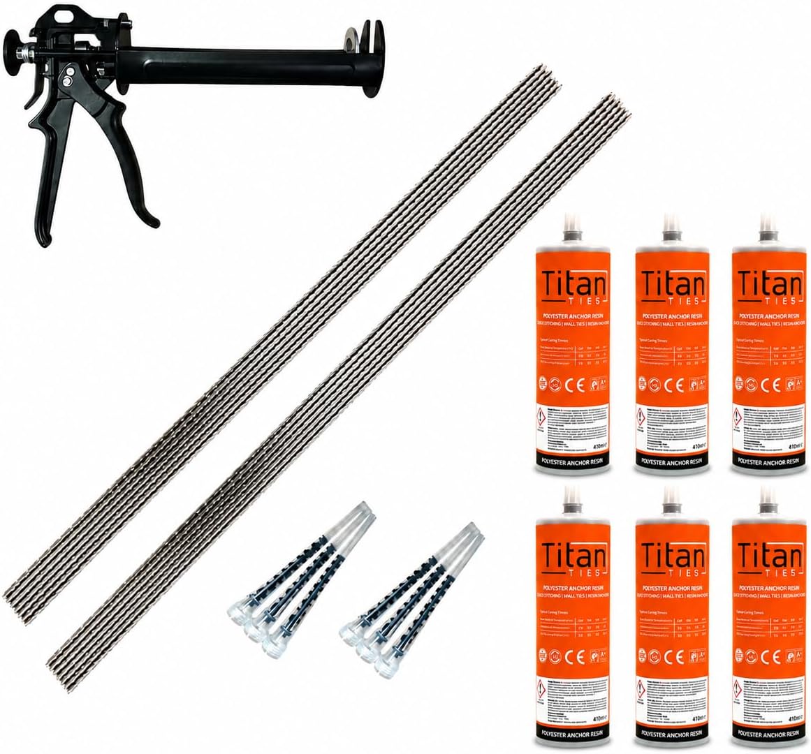 Crack Stitching Mini Helical Bar & Resin Kit - Titan Ties ยฎ