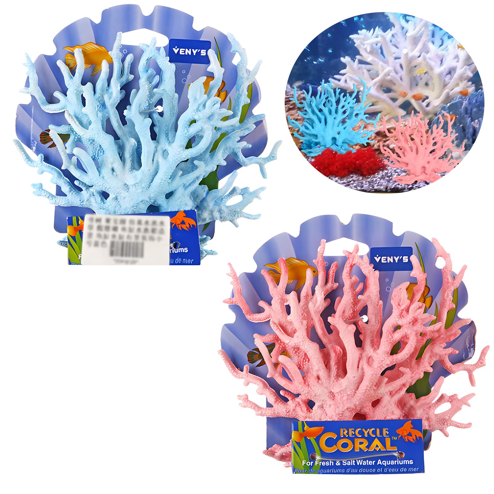 NO 2Pcs Acuario Artificial Coral en Forma,Coral Falso de Resina Acuario Plástico,Planta de Coral Vivo Colorido Pecera,Ornamento Artificial de Coral,Adornos de Coral de simulación Rosa,para Decorar