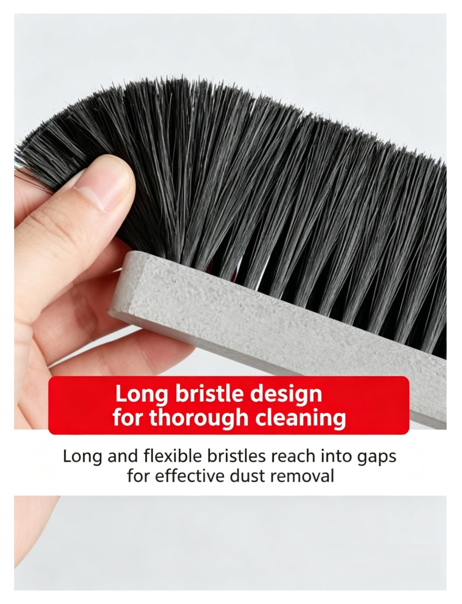 Strisce di spazzole in nylon, spazzola industriale con setole dure per la pulizia di macchinari e trasportatori, resistente all'abrasione durevole, 30,5 x 7,5 x 2,5 cm