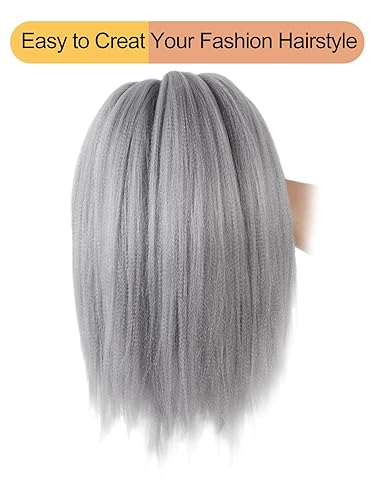 Miniatura 4 de Cabello trenzado preestirado de 12 pulgadas, 6 paquetes de cabello trenzado profesional suave, trenzas de ganchillo de textura recta, fibra