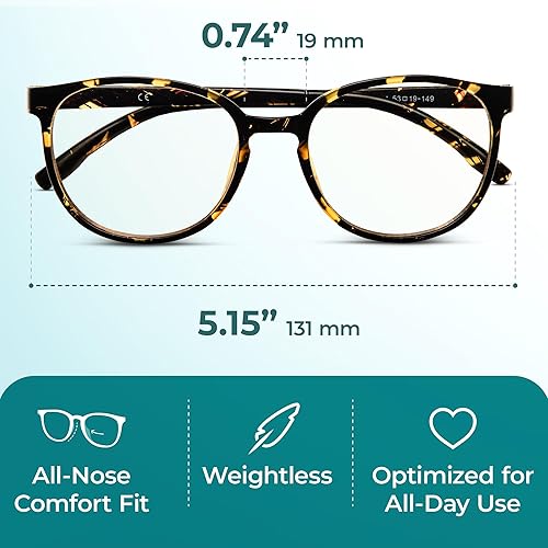 Miniatura 5 de Prospek Gafas Bluelight para mujer, de gran tamaño, ARTISTA (+2.25 dioptrías), lentes transparentes de alta calidad óptica