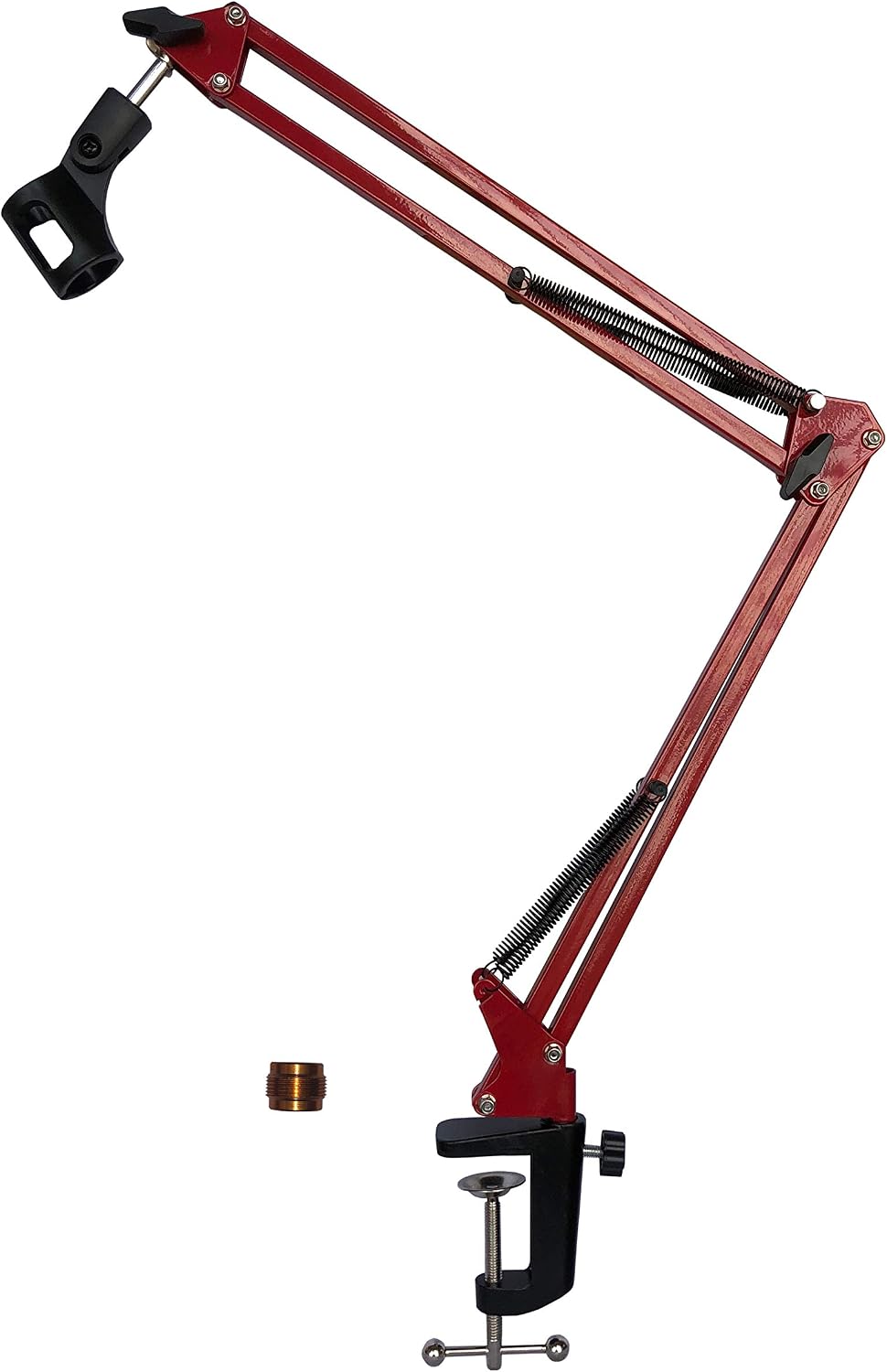 Microphone Boom Stand, Gulee Heavy Duty Studio Suspension Mic Arm Stand for Blue Snowball Yeti with Flexible Standard Condenser Microphone Clip (Red)…