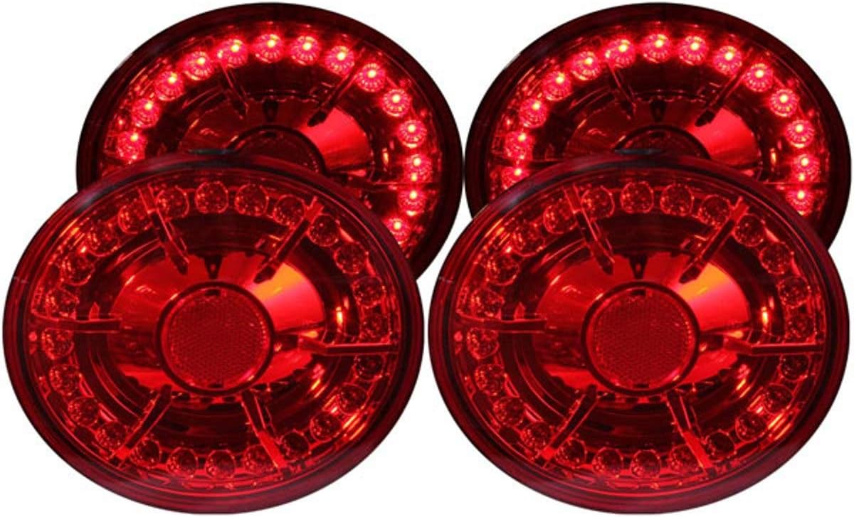 Anzo USA 321169 Chevrolet Corvette 4 Pcs Black LED Tail Light Assembly - (Sold in Pairs)