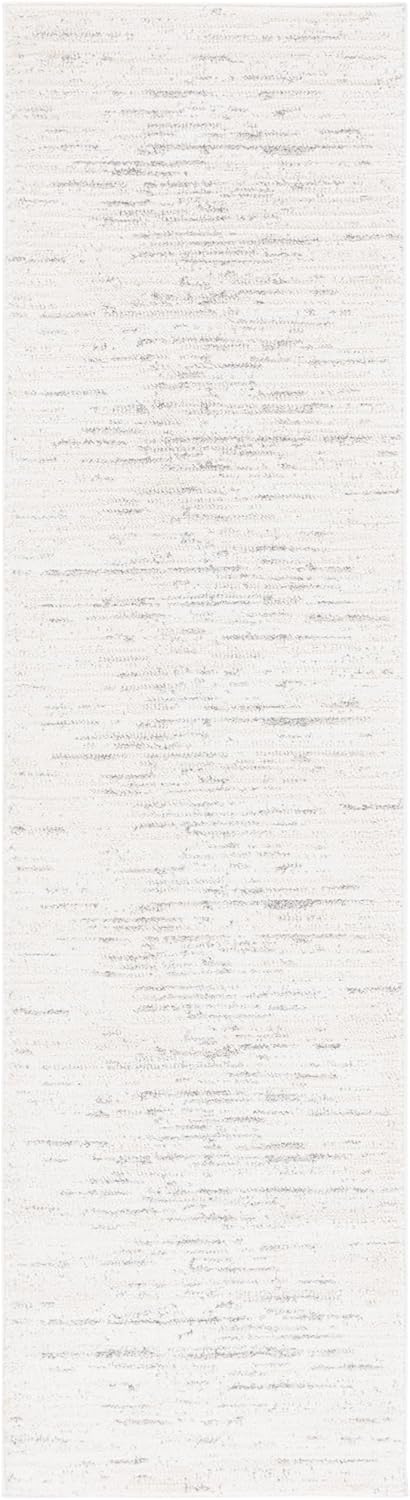 SAFAVIEH Neptune Collection Runner Rug - 2'2" x 8', Ivory & Grey, Geometric Design, Non-Shedding & Easy Care, Ideal for High Traffic Areas in Living Room, Bedroom, Dining (NPE862A-28)