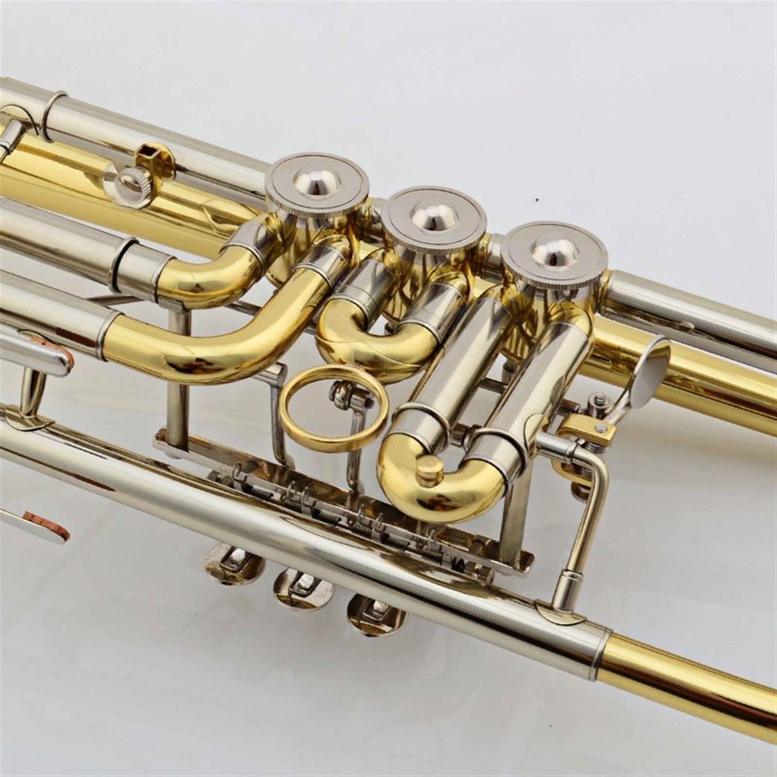 Standard Trompeten B-Trompete Instrument Flachton-Trompete Dreiknopf-Blasinstrument Messing Langlebiger Edelstahl