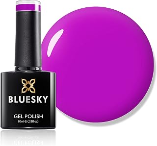 Bluesky Gel Nail Polish, Pinky Purple A063, Bright, Hot Pink, Pink, Long Lasting, Chip Resistant, 10 ml (Requires Curing Under UV LED Lamp)