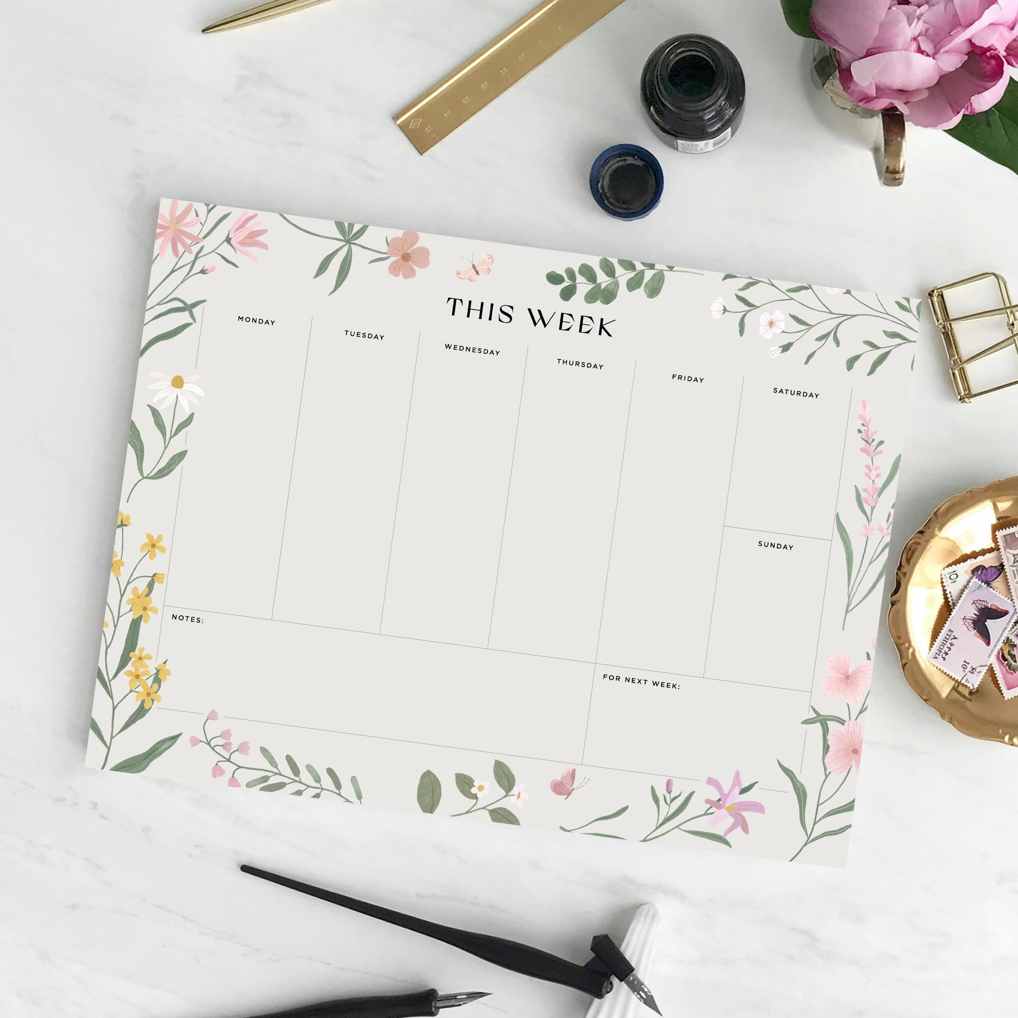 Weekly Planner Pad, 52 Undated Tear Off Sheet Planning Pad with Daily Schedule & To Do List, A4 Organiser - Image 2