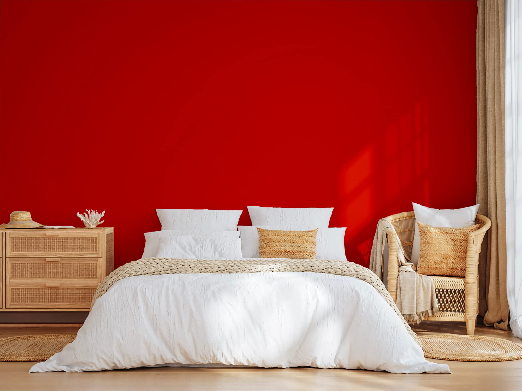 BOX DECO COLORES Pintura Pared Natural Ecológica Interior Exterior Aspecto Mate Natura – 2,5 L, Rojo Intenso