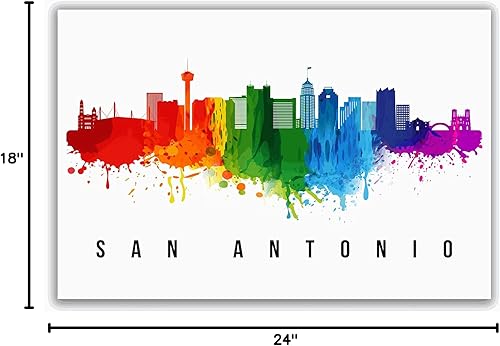 Vista 207 de Póster de Atlantic City Skyline New Jersey, pintura de paisaje urbano de Atlantic City, póster de Atlantic City New Jersey, impresión de paisaje