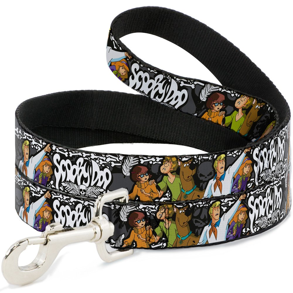 Dog Leash Scooby Doo Group Pose Bones 6 Feet Long 0.5 Inch Wide