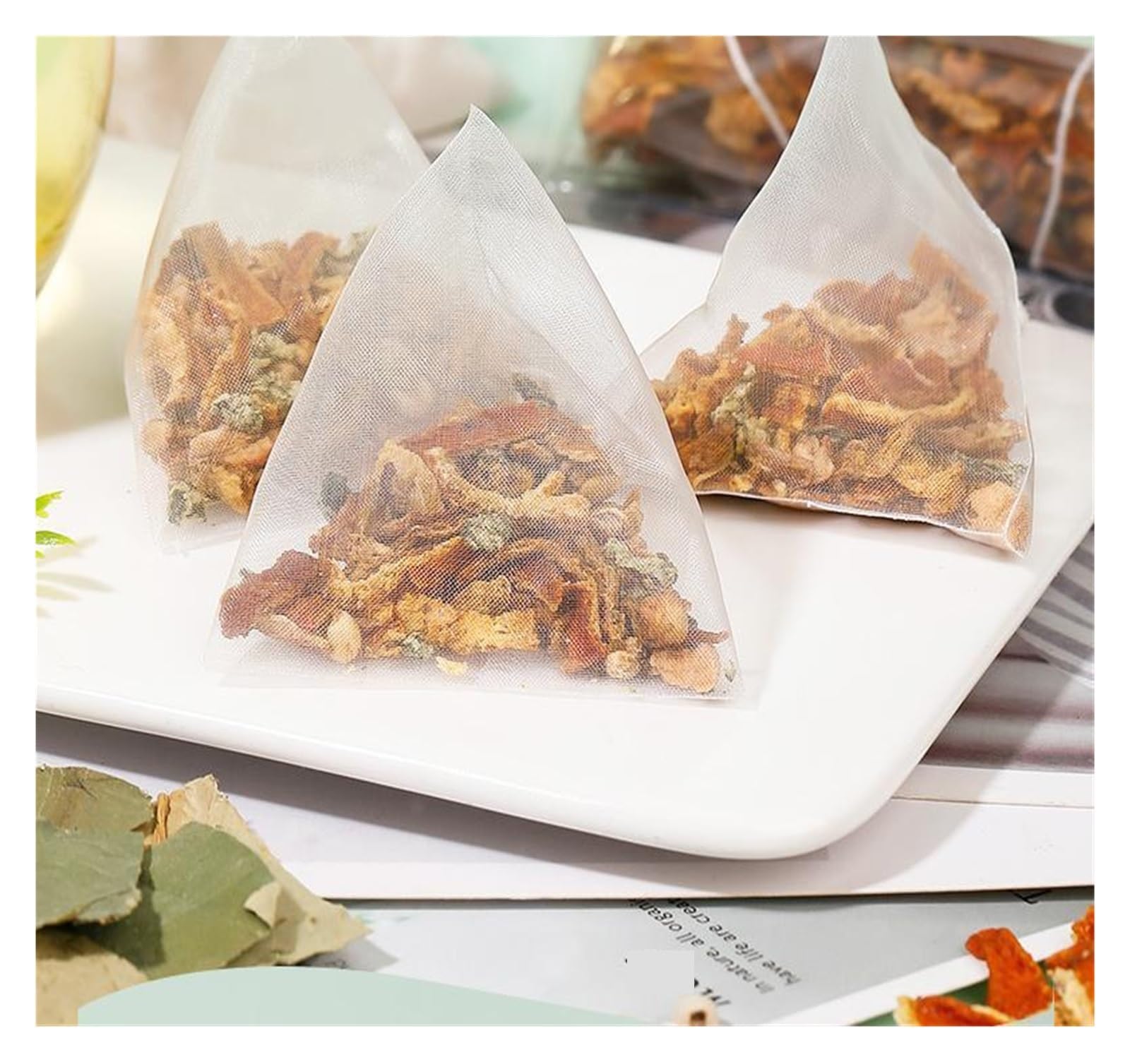 Herbata z Liści Lotosu, Skórki Mandarynki, Głogu i Łez Hioba 100g (5g X 20 opakowań) Ziołowy Napój Orzeźwiający(3pcs)
