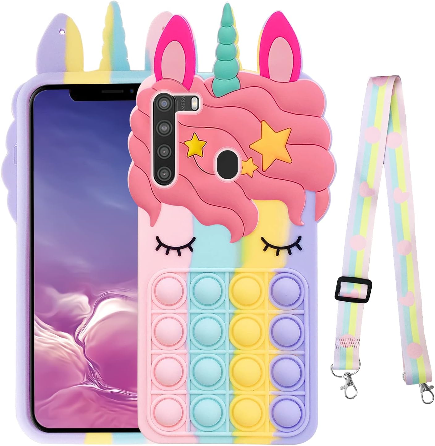 Phone Case for Samsung Galaxy 51 5G/4G, for Samsung Galaxy A31 Case - Rainbow