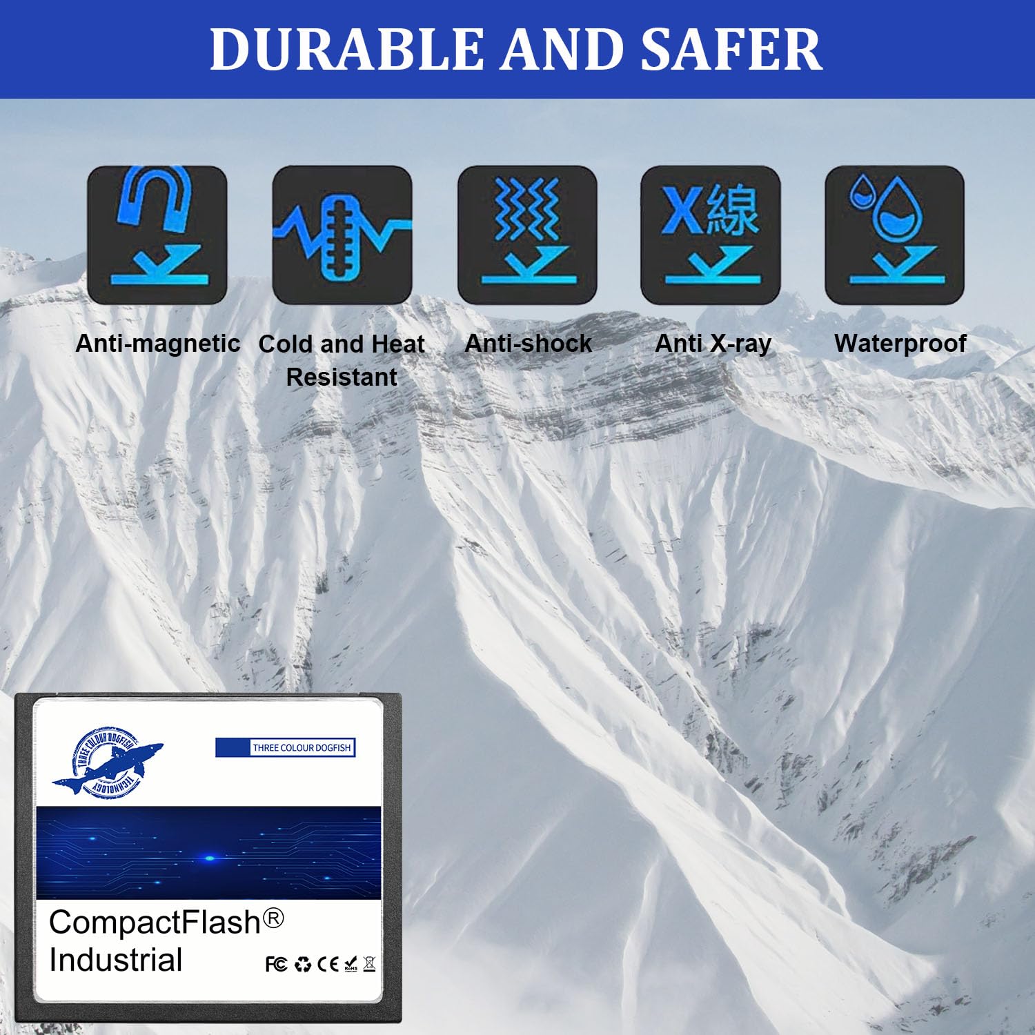 Dogfish 2GB 2Pack Compact Flash Speicherkarte Hochleistungsfähige Industrie CF Typ I Karte FAT16 für Industrieausrüstung und Vintage-Digitalkameras
