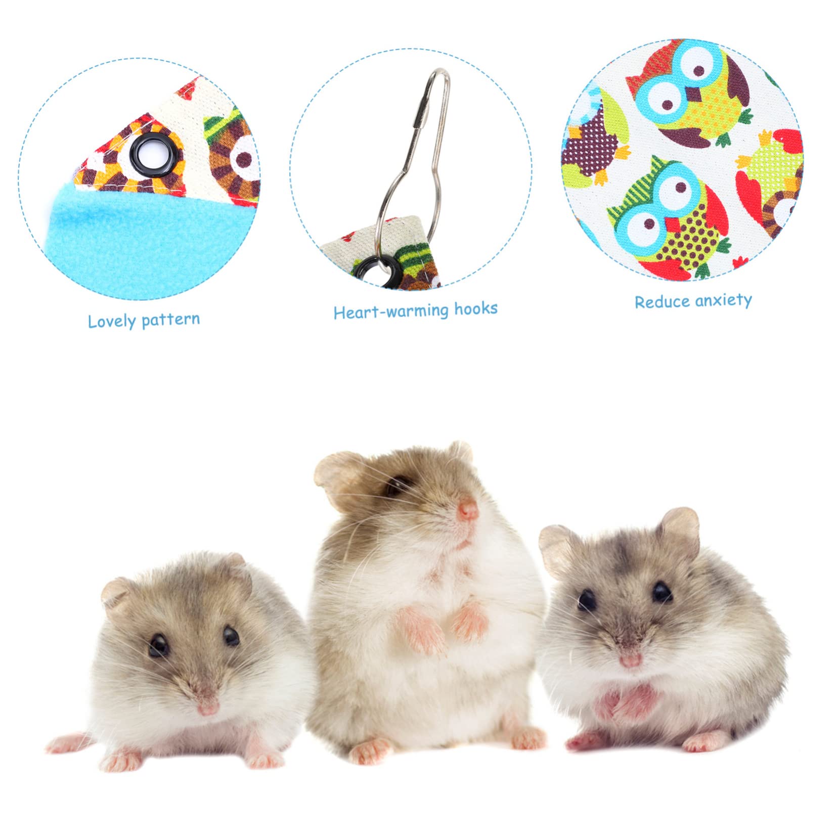BESPORTBLE 3 Piezas Hamaca de hámster Hamaca de Guinea Hamaca Cama para Dormir Cama Colgante para cobayas Casa para rincón de roedores. Juguete pequeño escondite de Mascotas Mascota pequeña