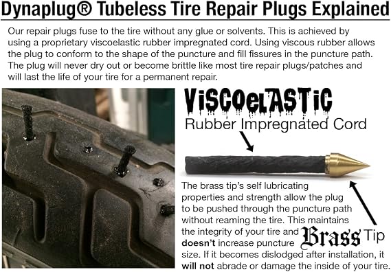 Dynaplug TIRE Repair Tool KIT - Pro Stainless Steel