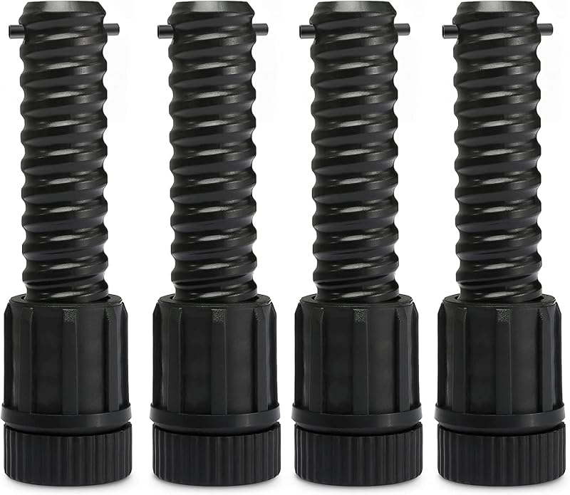 Camp Stove Leg Levelers Adjustable, Accessories for Camp Chef Explorer Stoves, Fit for Outdoor Camping Stove with 1.25" Diameter Round Legs, 4 Pcs Black