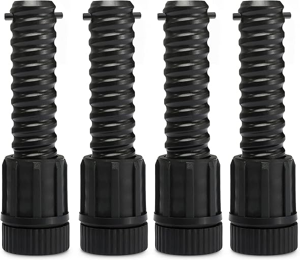 Camp Stove Leg Levelers Adjustable, Accessories for Camp Chef Explorer Stoves, Fit for Outdoor Camping Stove with 1.25" Diameter Round Legs, 4 Pcs Black