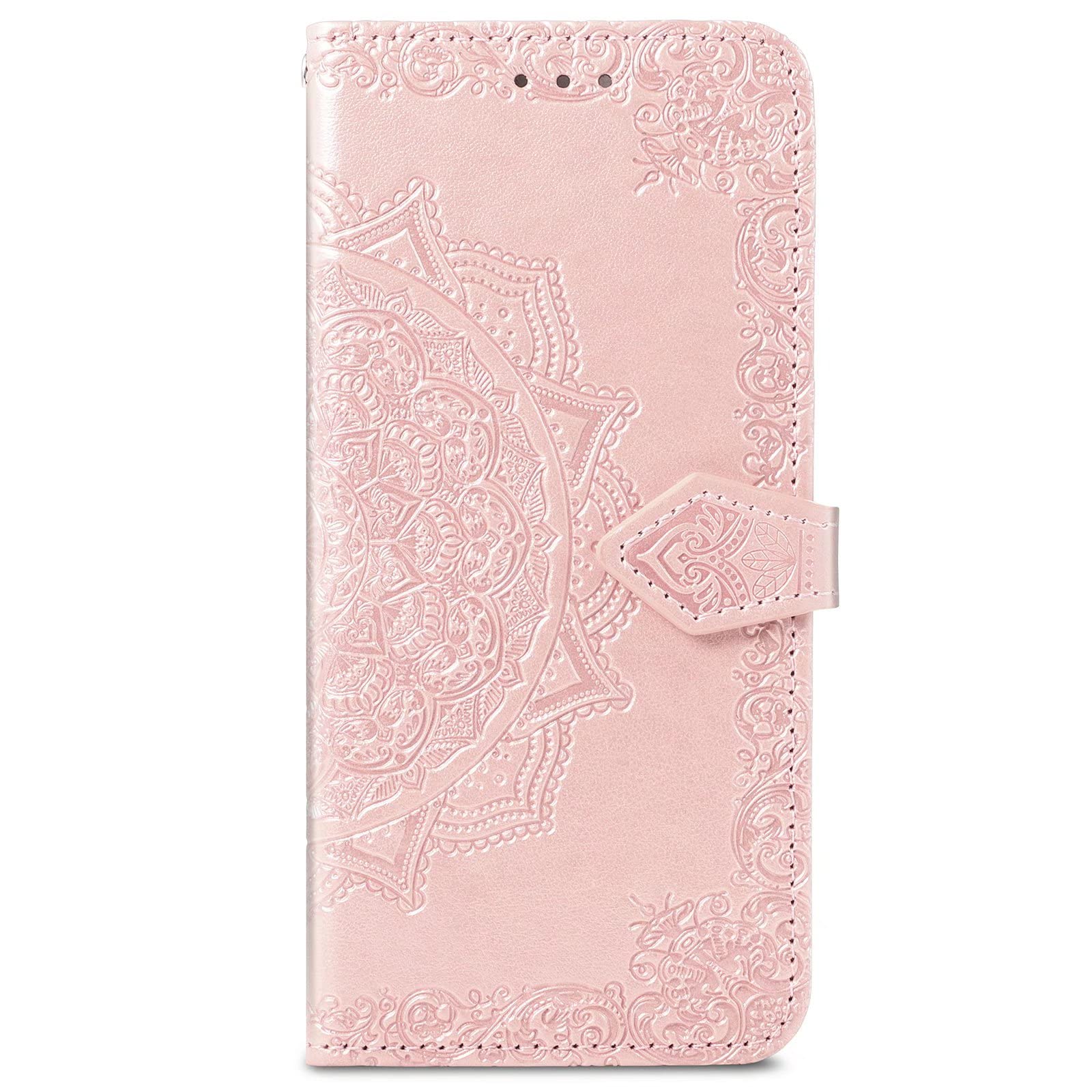 BoerHang Case for Alcatel TCL 30 XL, Flip Wallet Leather Case with Card Slot, Premium PU Leather, Bracket Phone Case for Alcatel TCL 30 XL.(Rose gold)