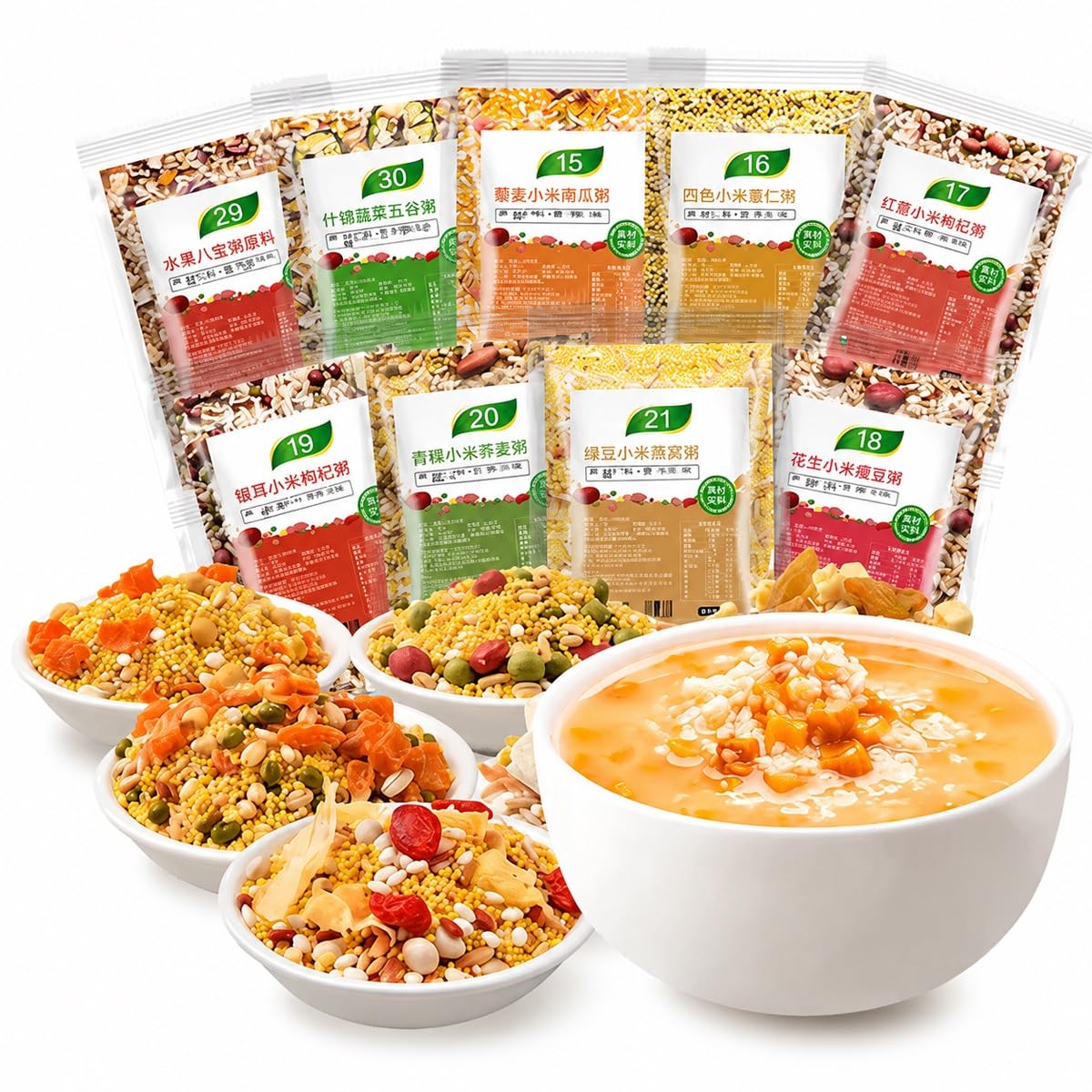 9 Sorten Getreidebrei Gemüsemischung Einzeln Verpackt 75g Beutel