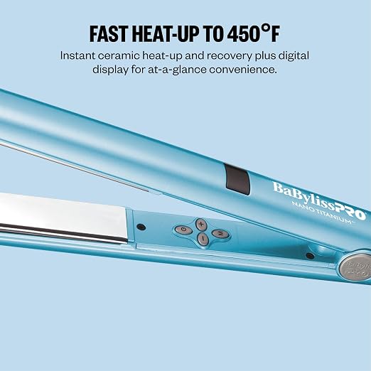 Plancha de Pelo BaBylissPRO Nano Titanium Azul miniatura 4