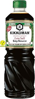 Kikkoman Less Salt Soy Sauce, Allergen Free, 1 l