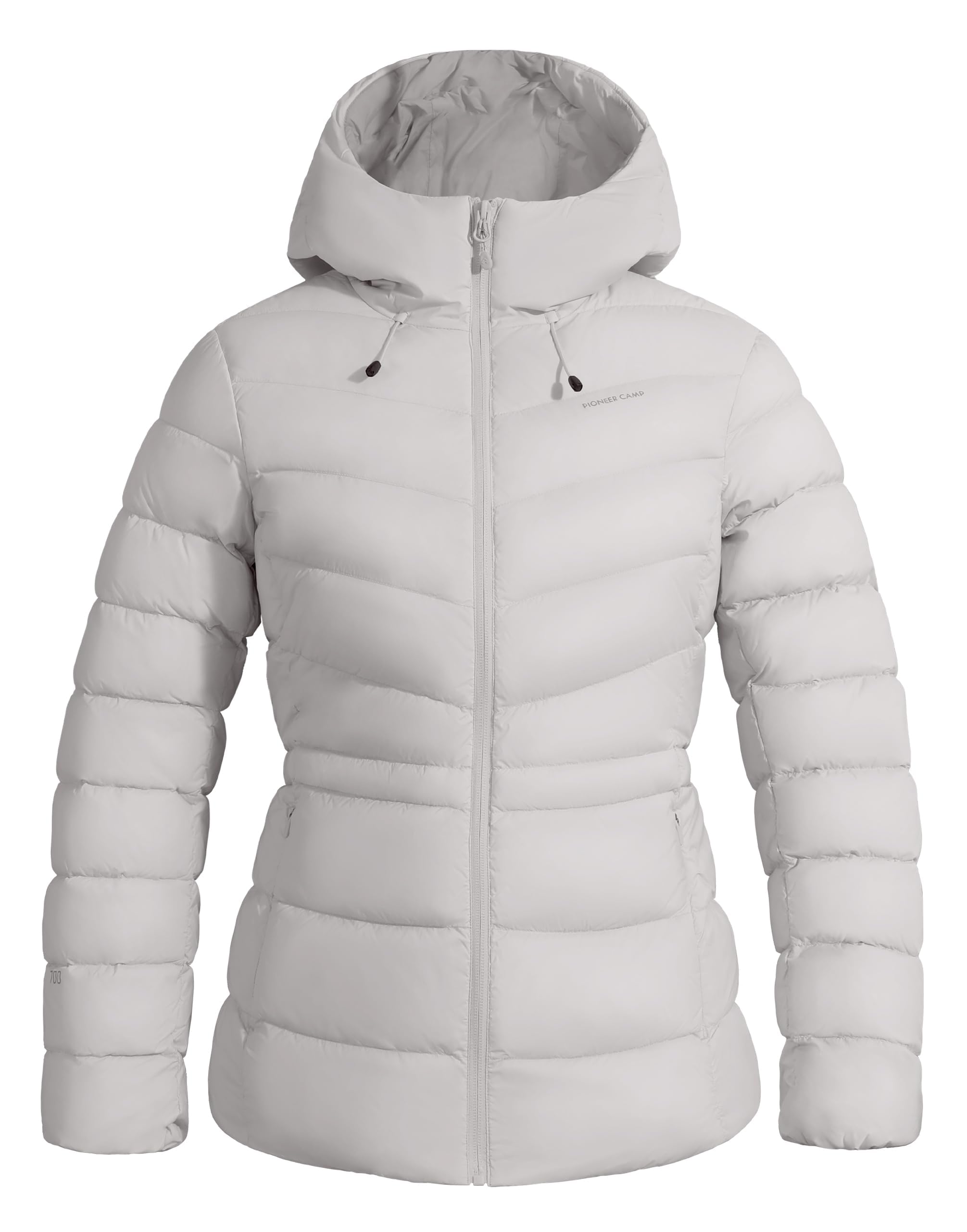 Pioneer Camp Piumino da donna, leggero, con cappuccio, invernale, idrorepellente, trapuntato, per attività all'aria aperta, casual