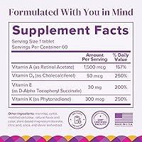 Vista 2 de BariMelts ADEK, Vitaminas bariátricas disolubles, sabor natural a fresa, 60 comprimidos de fusión rápida