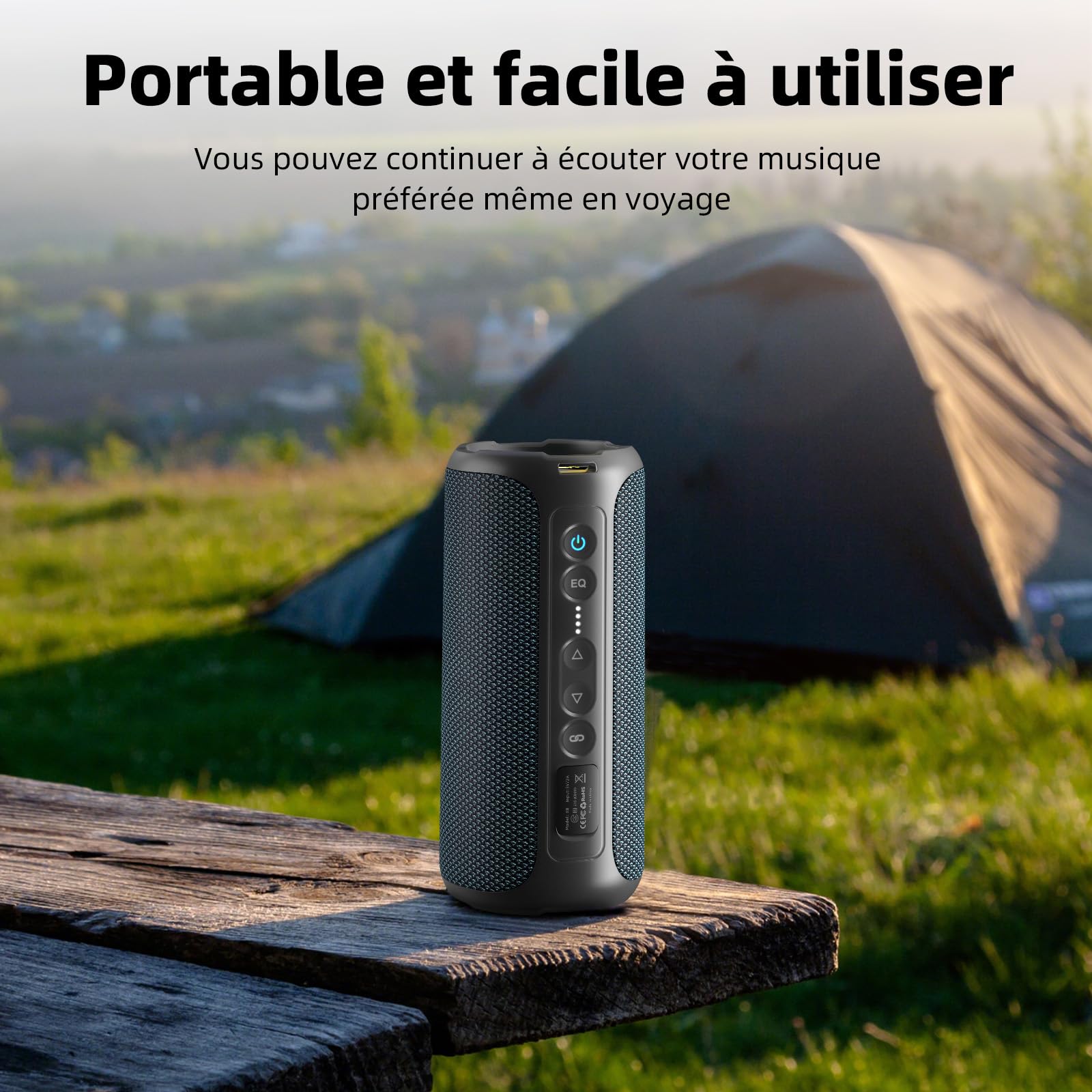 Ortizan 40W Enceinte Bluetooth Puissante IPX7 Portable Rechargeable 30h Autonomie Stéréo Sans Fil