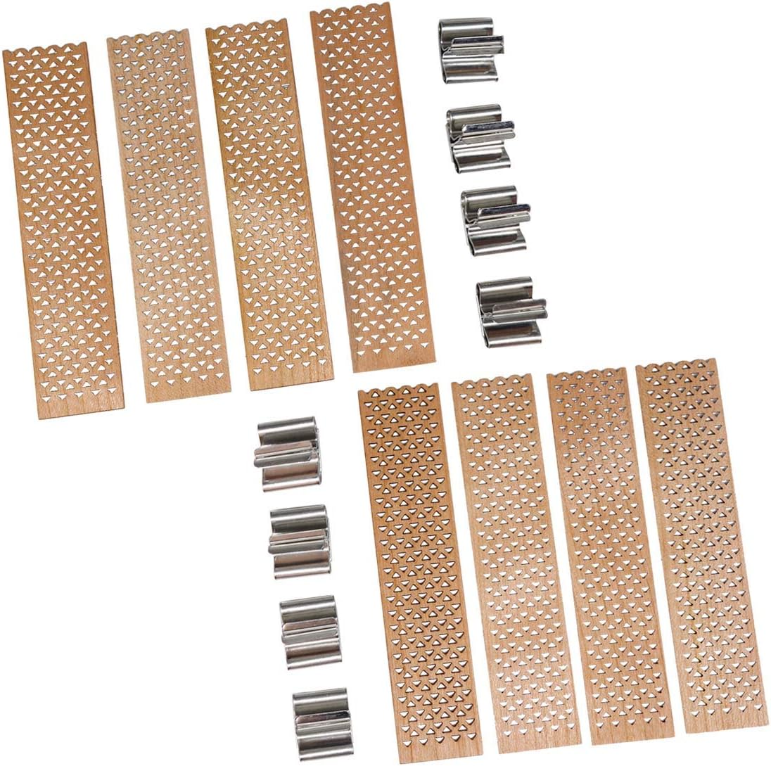 Buy 8Pcs Lenisc 0.79x3.54inch2x9cm Wooden Wicks with Clips for DIY