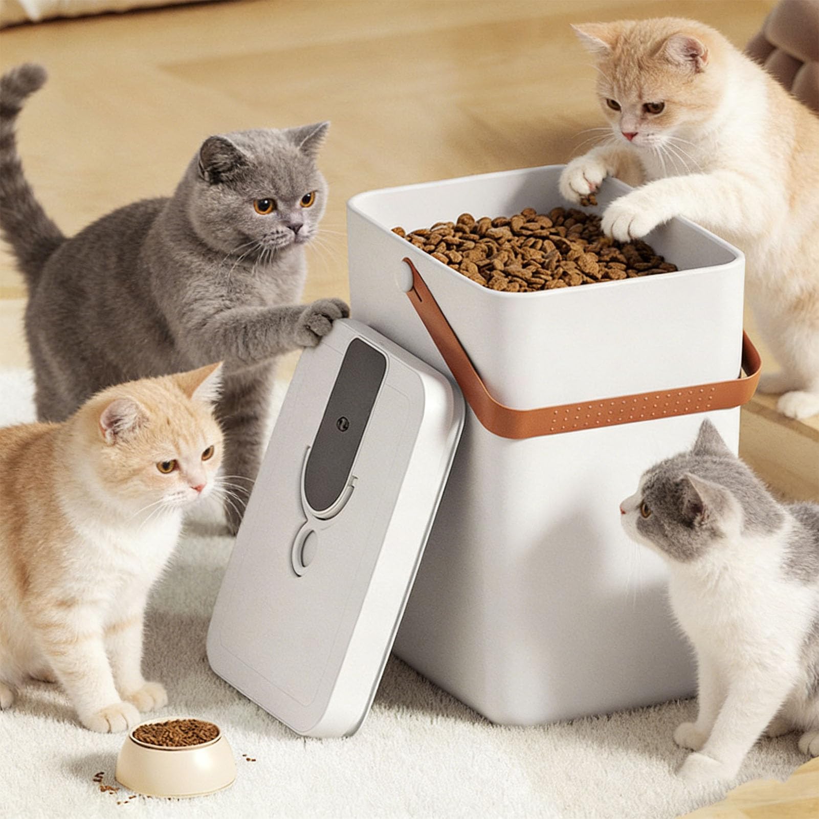 Tonysa Cubo de Comida para Mascotas Al Vacío, Contenedor de Almacenamiento de Alimentos para Mascotas Sellado Al Vacío de Plástico de Gran Capacidad de 13L para Comida para Perros y Gatos