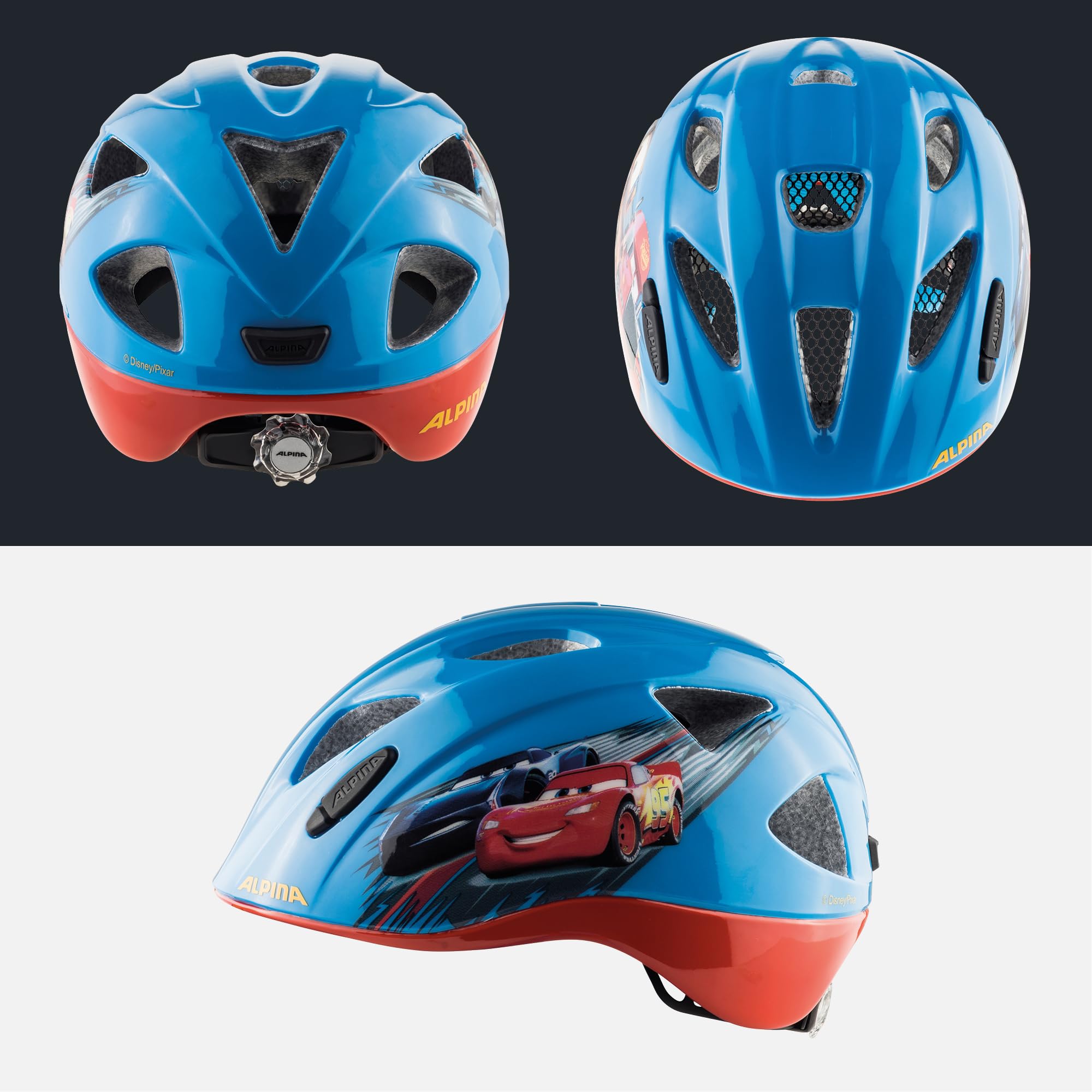 ALPINA Unisexe - Enfants, XIMO Disney Casque de vélo, Cars, 49-54 cm