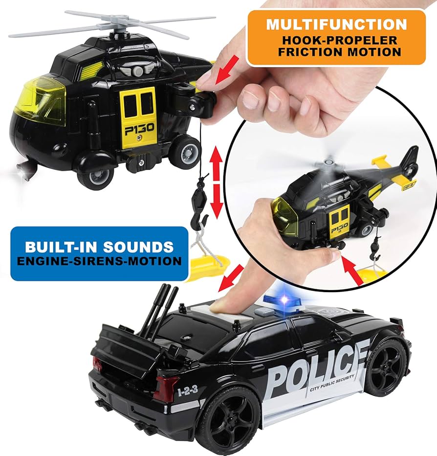 Amazon.co.jp: TeganPlay パトカー おもちゃ レスキュー